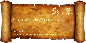 Szanter Nóra névjegykártya