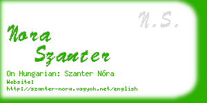 nora szanter business card